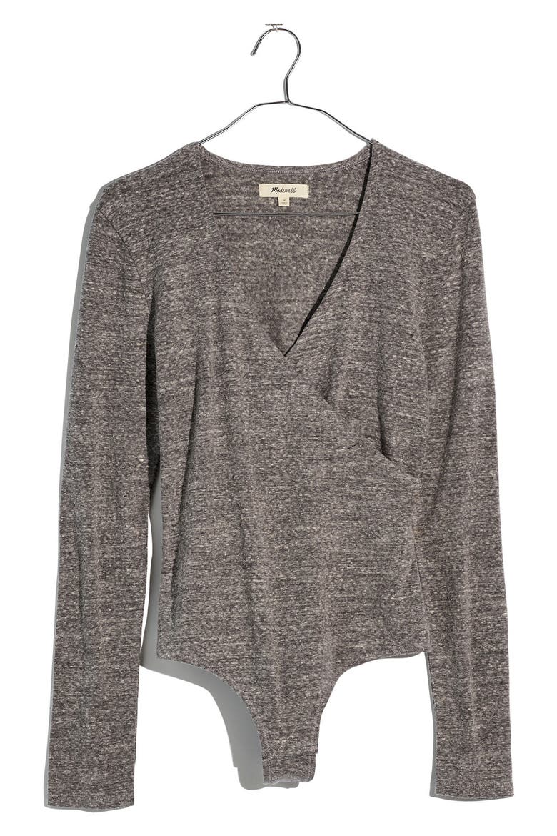 Wrap Bodysuit, Main, color, HTHR SMOKE