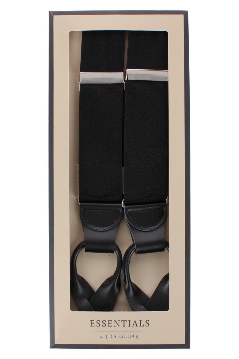 Classic Elastic Suspenders, Alternate, color, BLACK
