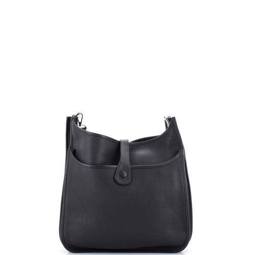 Pre-owned Hermes Hermes Evelyne Bag Gen Iii Clemence Gm In Black