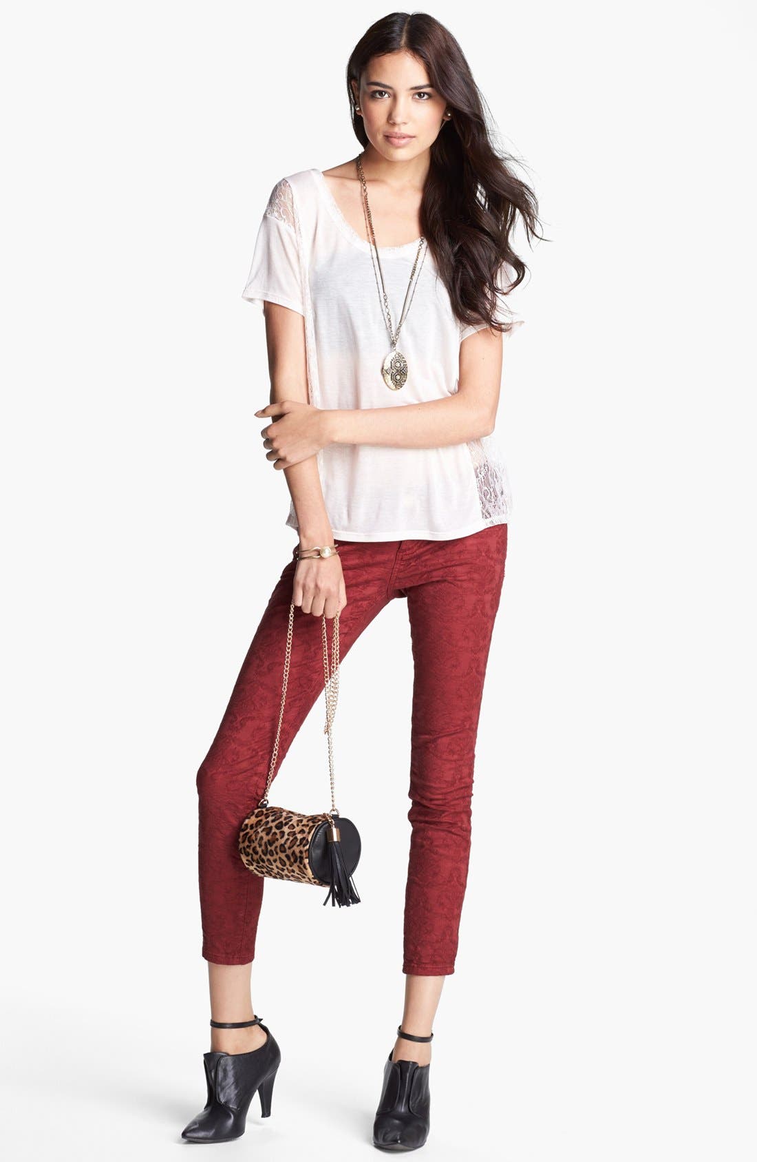 'Mini' Barrel Crossbody Bag, Alternate, color, LEOPARD
