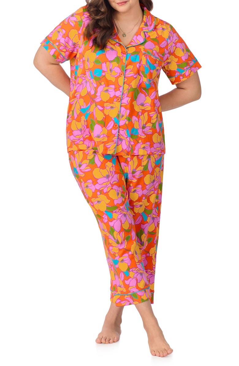 BedHead Pajamas x Trina Turk Print Crop Stretch Jersey Pajamas, Alternate, color,