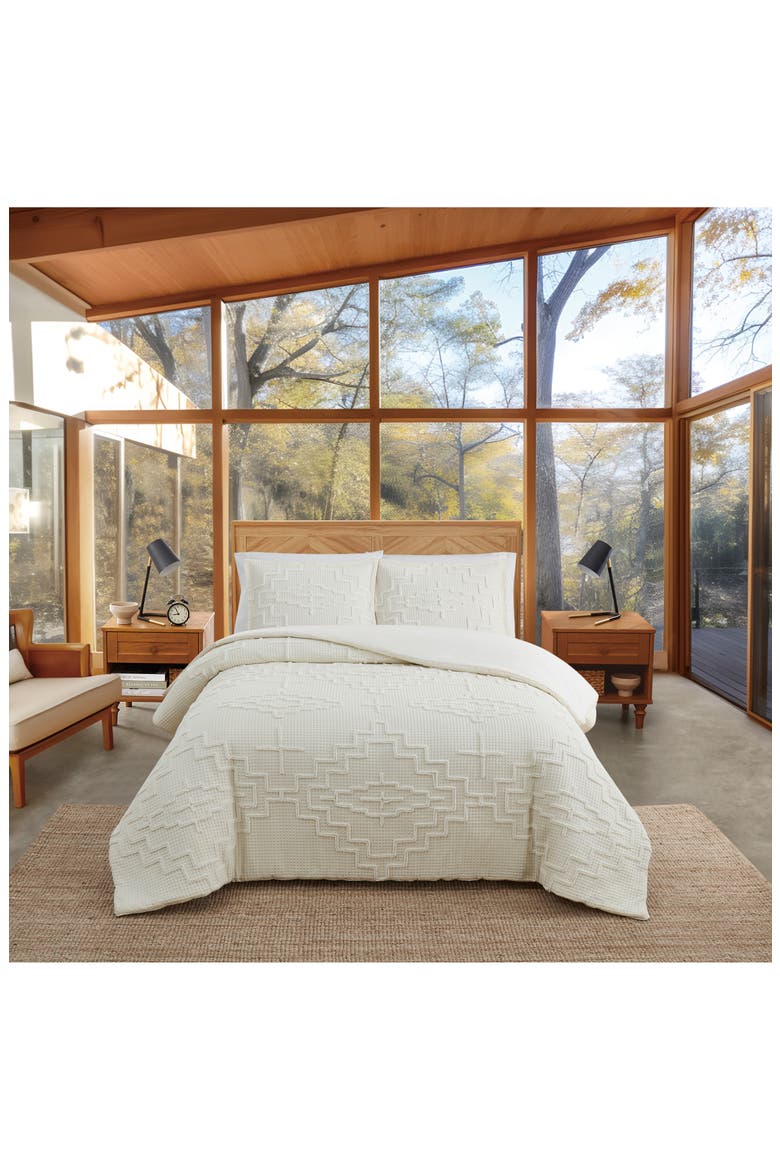 Kiva Steps Comforter & Pillow Sham Set, Alternate, color, IVORY
