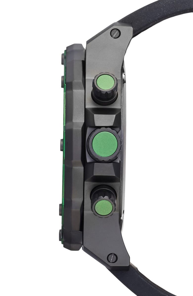 Ritmo Mundo 'Quantum III' Chronograph Silicone Strap Watch, 50mm, Alternate, color, 