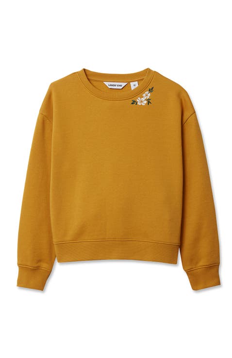 Girls Crew Neck Embroidered Sweatshirt