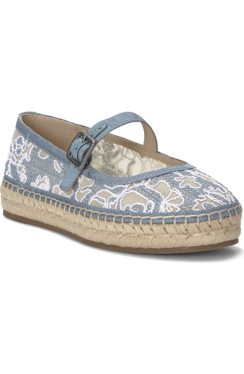 Lucky Brand Orlyna Espadrille Mary Jane Flat, Main, color, Blue/ Bone Light Grey