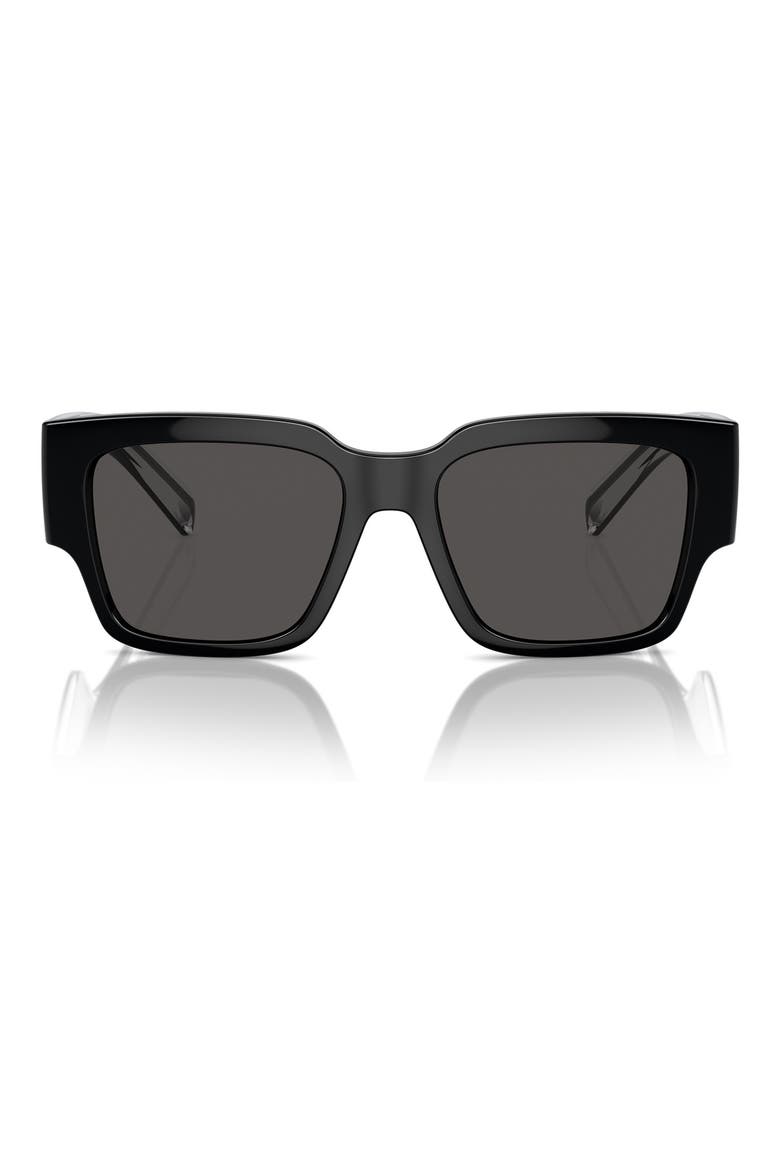 Kids' 49mm Square Sunglasses, Main, color, BLACK / DARK GREY