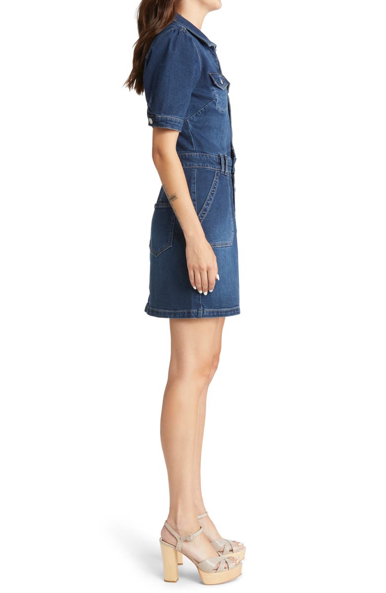 PAIGE Mayslie Button-Up Stretch Denim Dress, Alternate, color, 