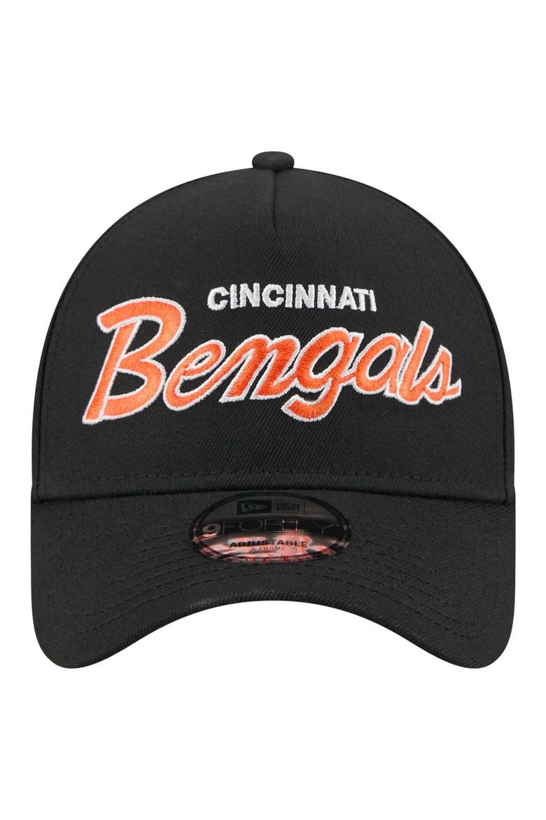 Men's New Era Black Cincinnati Bengals Smith 9FORTY Adjustable hat, Alternate, color, Black