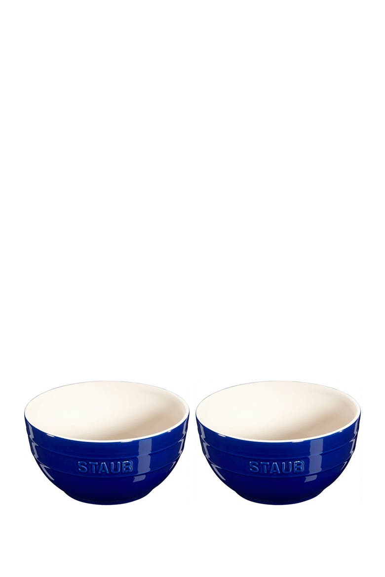 Ceramic 2-Piece Large Universal Bowl Set - Dark Blue, Main, color, DARK BLUE