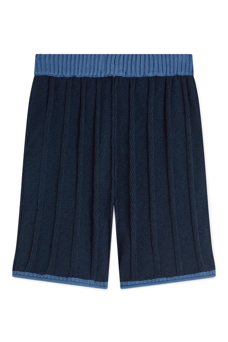 Structured Knit Shorts, Alternate, color, PAGEANT BLUE