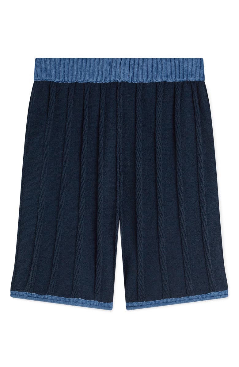 Scotch & Soda Structured Knit Shorts, Alternate, color, Pageant Blue