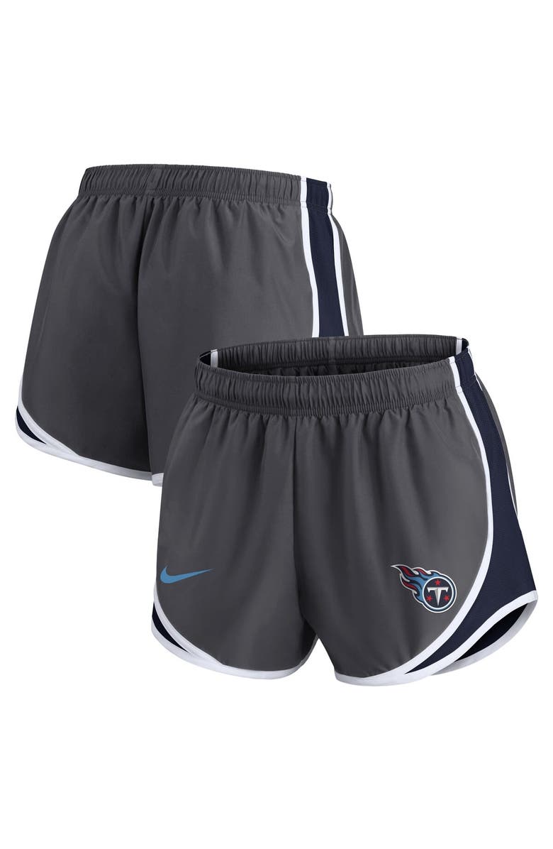 Nike Women's Nike Charcoal Tennessee Titans Logo Performance Tempo Shorts, Main, color, Charcoal