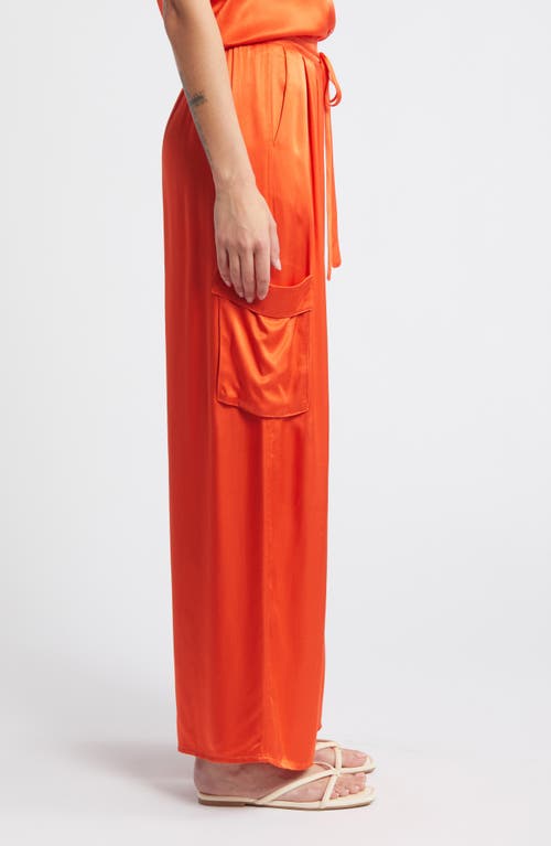 NATION LTD NATION LTD ROMEO FLUID SATIN CARGO PANTS