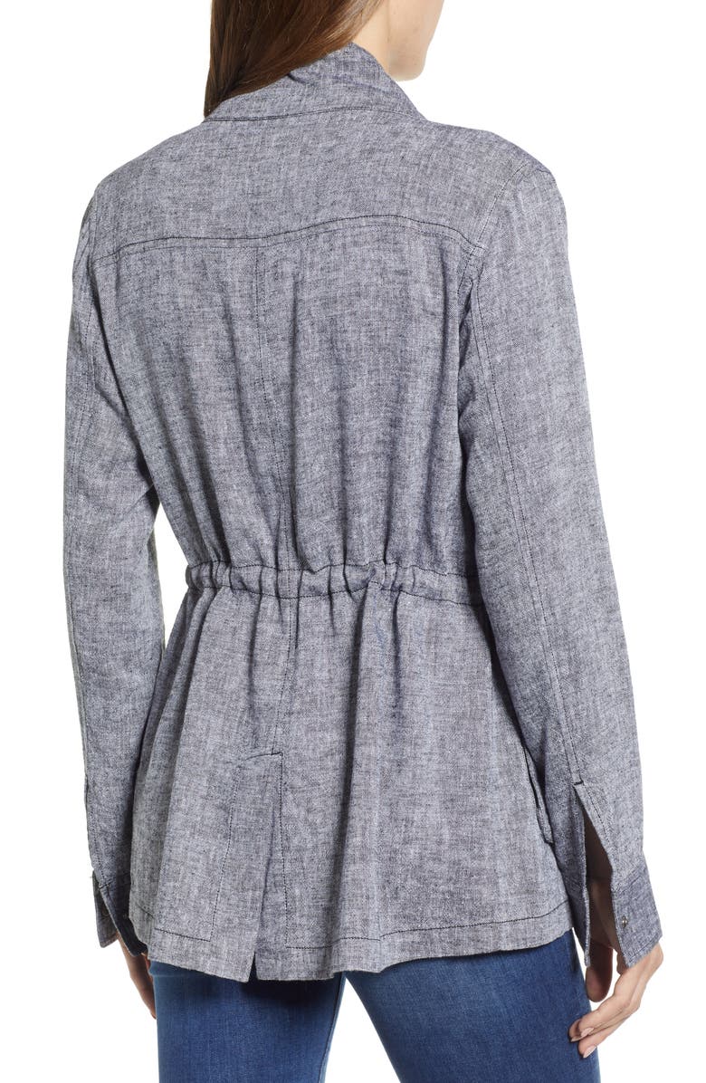 Caslon<sup>®</sup> Linen Blend Utility Jacket, Alternate, color, 