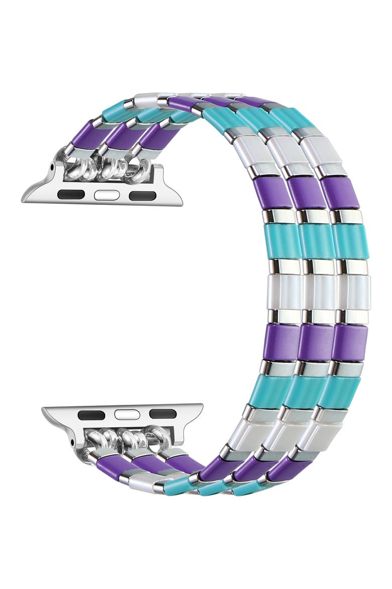 Slim 38mm Apple Watch® Bracelet Watchband, Alternate, color, BLUE