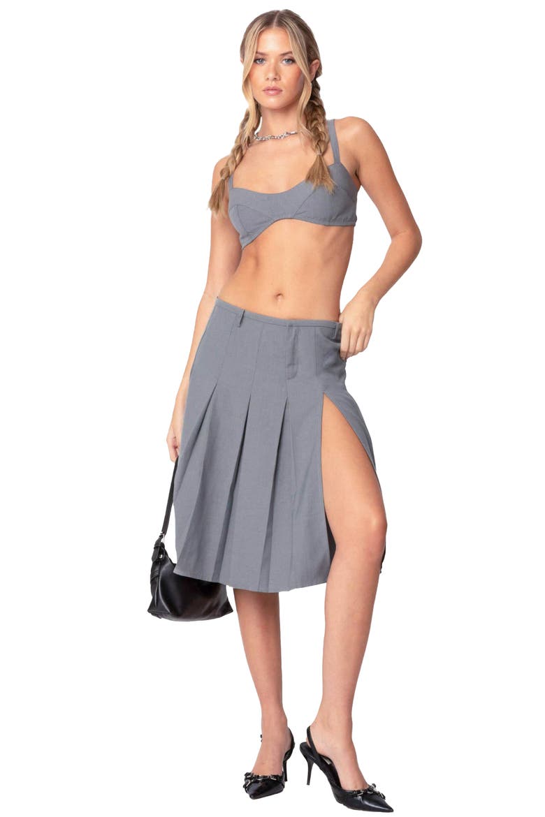 Ethel Tailored Bralette, Alternate, color, GRAY