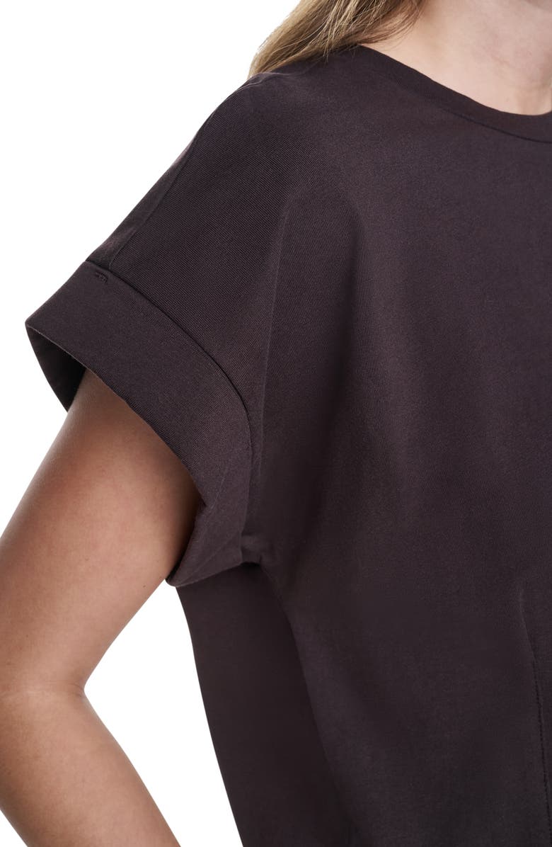 DKNY Crop Shoulder Crop T-Shirt, Alternate, color, Tobacco