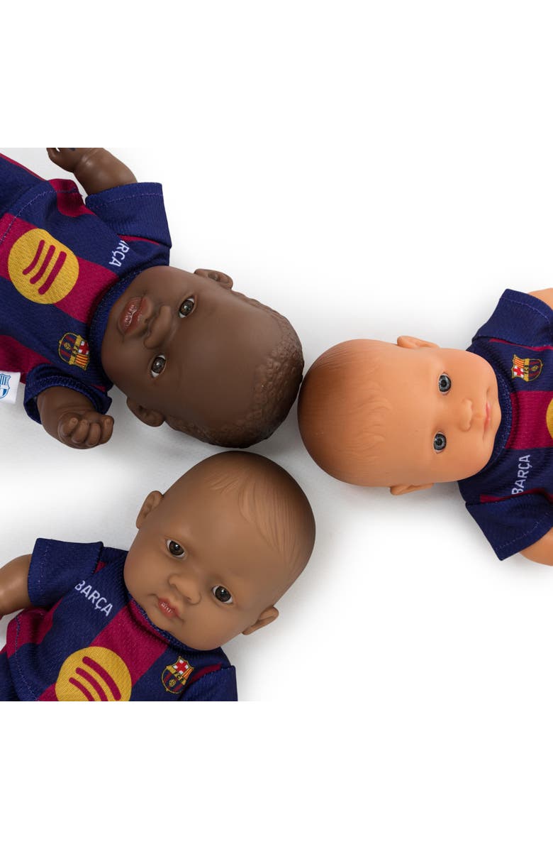 Miniland 8 1/4 inch Baby Boy Doll with Barcelona Soccer Jersey, Alternate, color, Medium Skin