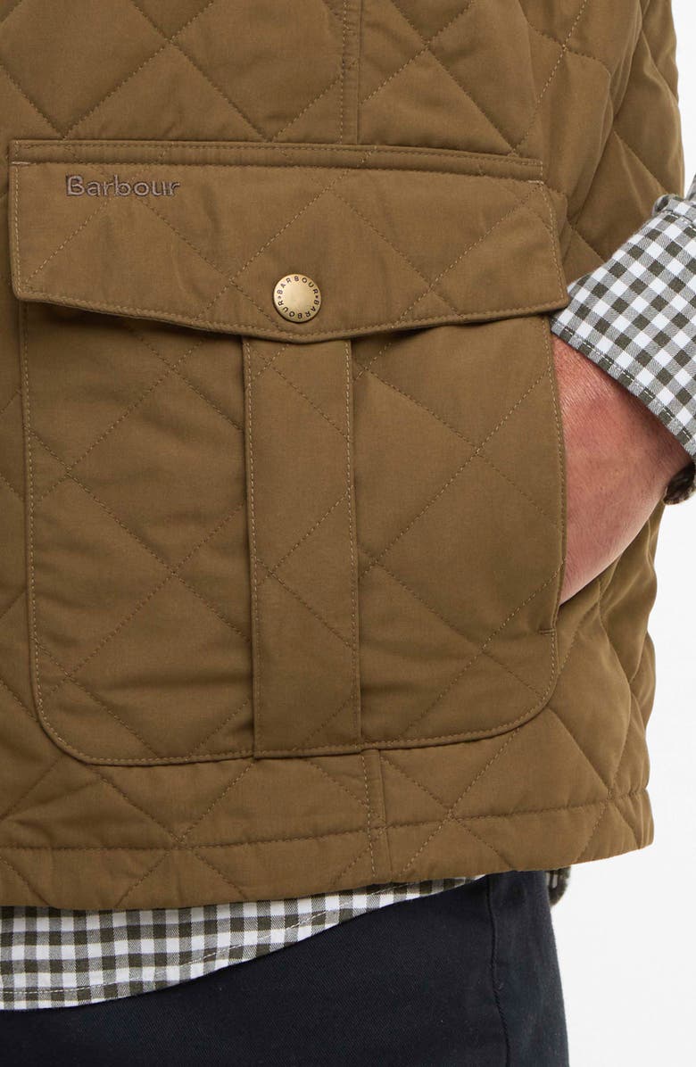 Barbour Sanded Quilted Vest, Alternate, color, Beech