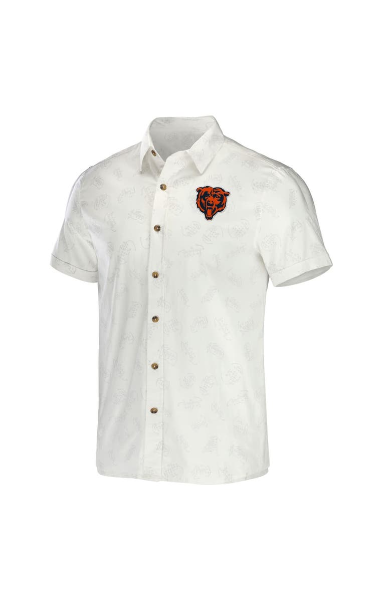 NFL X DARIUS RUCKER Men's NFL x Darius Rucker Collection by Fanatics White Chicago Bears Woven Button-Up T-Shirt, Alternate, color, White