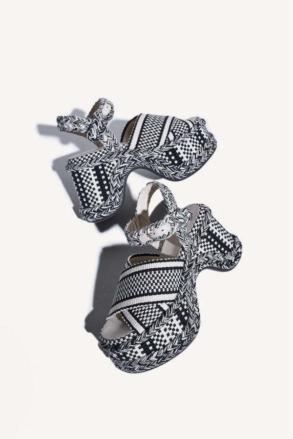 Amambaih Jose High Platform Sandals, Alternate, color, Ivory Black