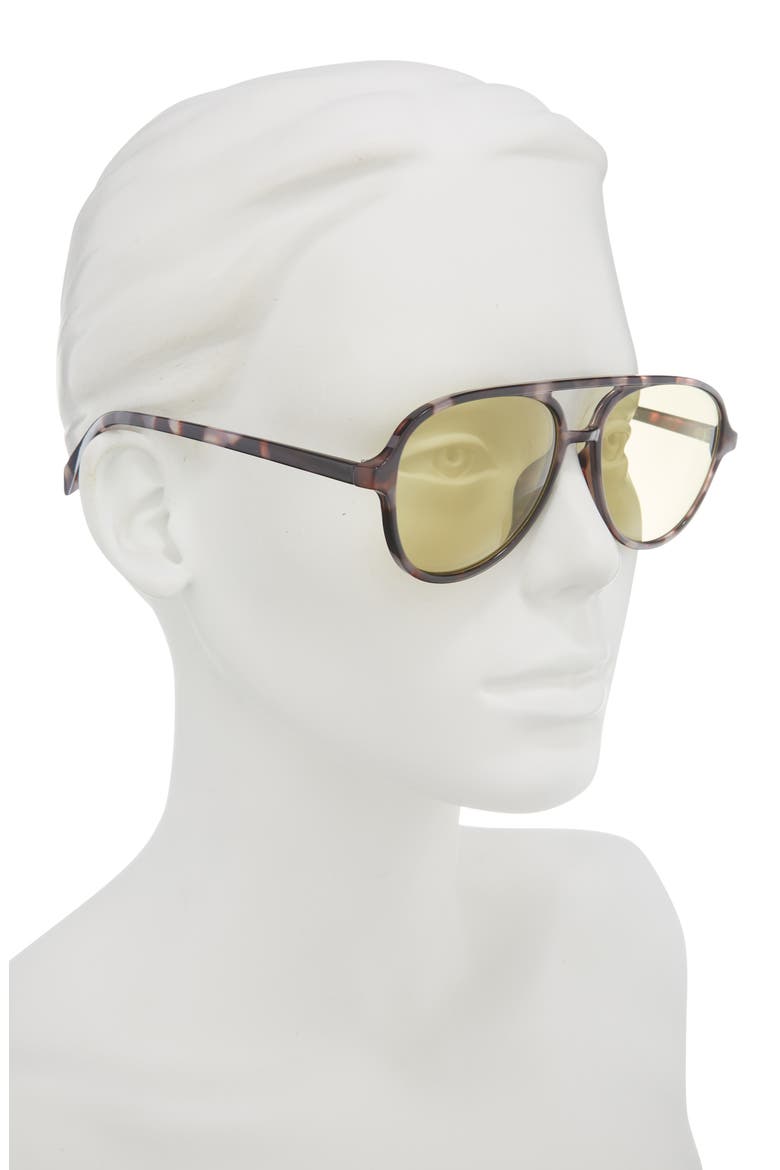 Aviator Sunglasses, Alternate, color, TORT- YELLOW