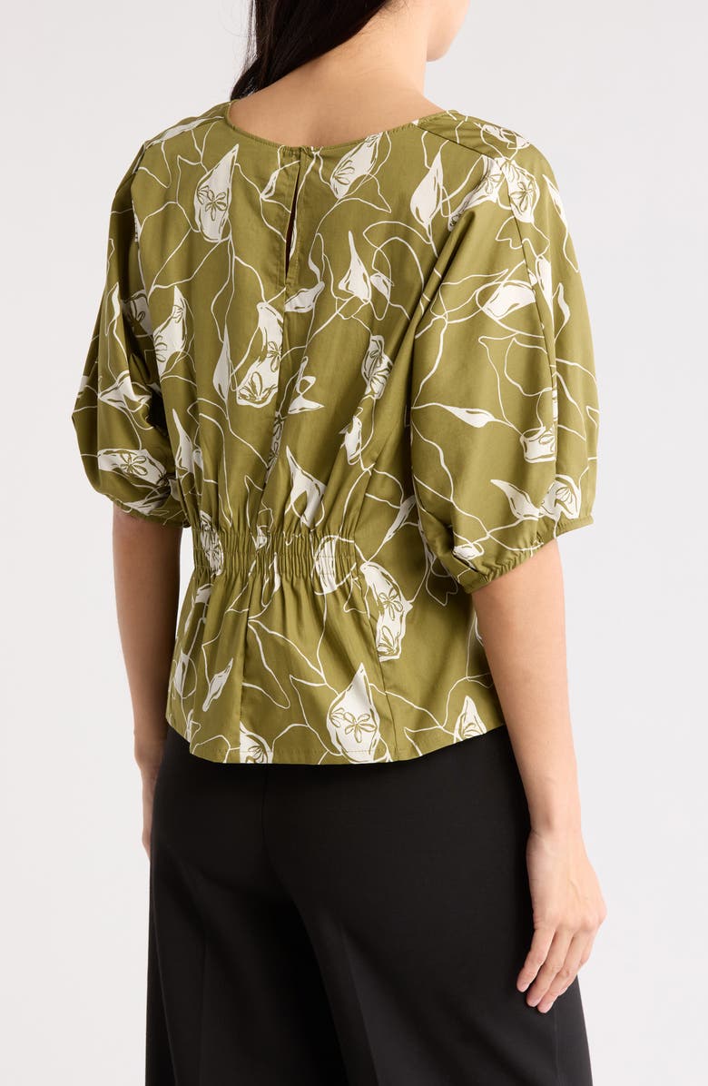 MELLODAY Oversize Short Sleeve Poplin Top, Alternate, color,