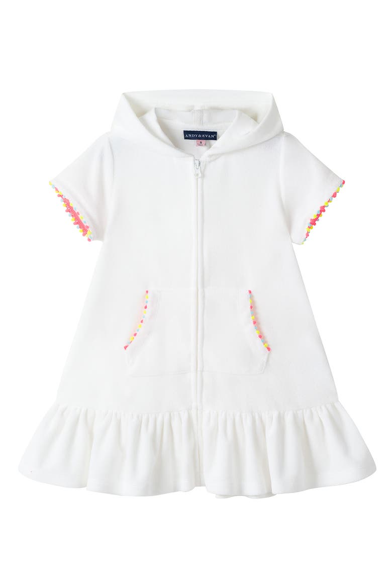 Kids' Hooded Cover-Up Dress, Main, color, WHITE