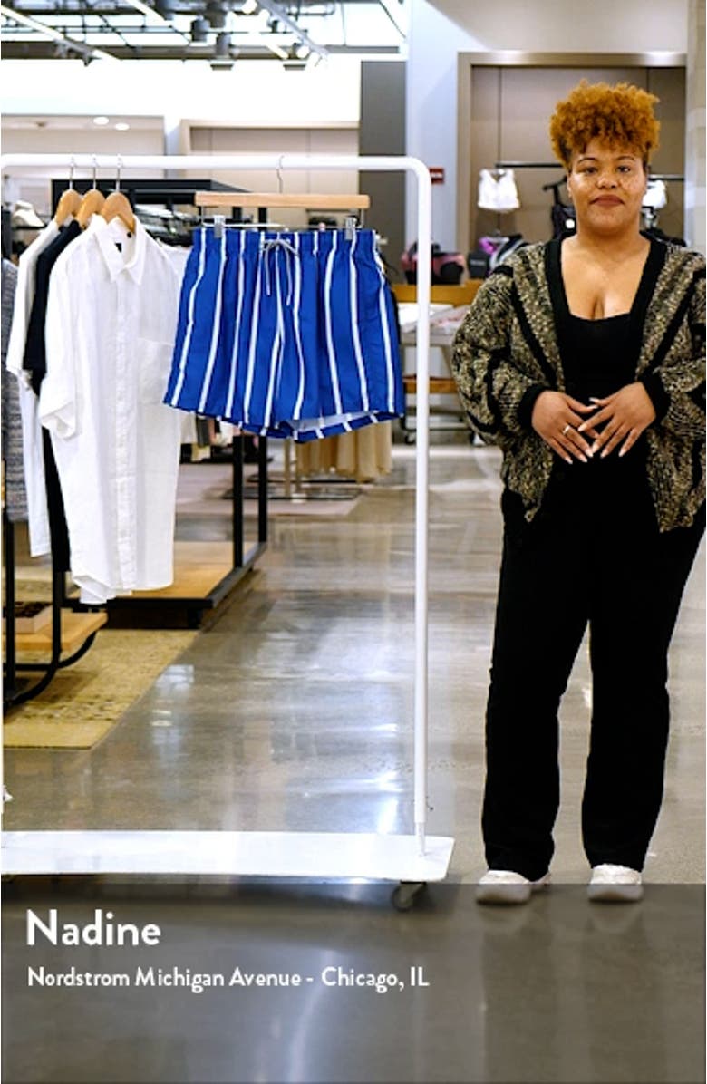 Watson Stripe Mid Length Swim Trunks, sales video thumbnail