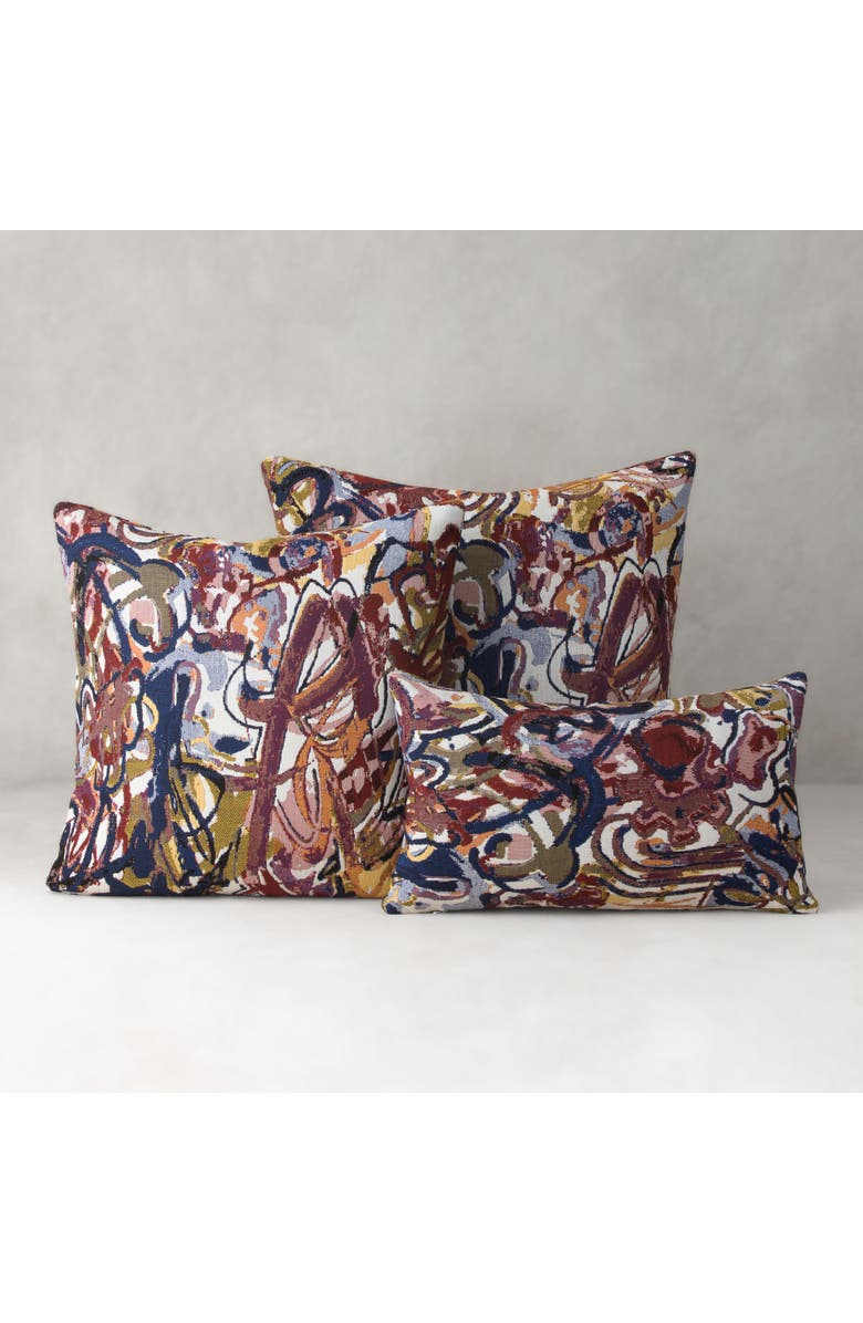 Elaine Smith Graffiti Jacquard Indoor & Outdoor Woven Accent Pillow, Alternate, color, Multi