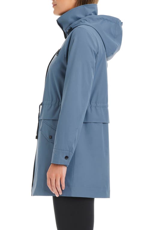 Vince Camuto Water Resistant Hooded Jacket In Slate Blue