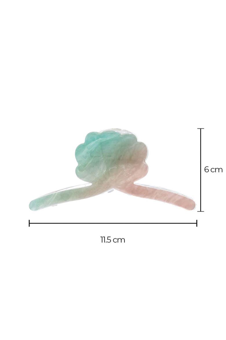 Pastel Loop Shell Claw Clip, Alternate, color, Green