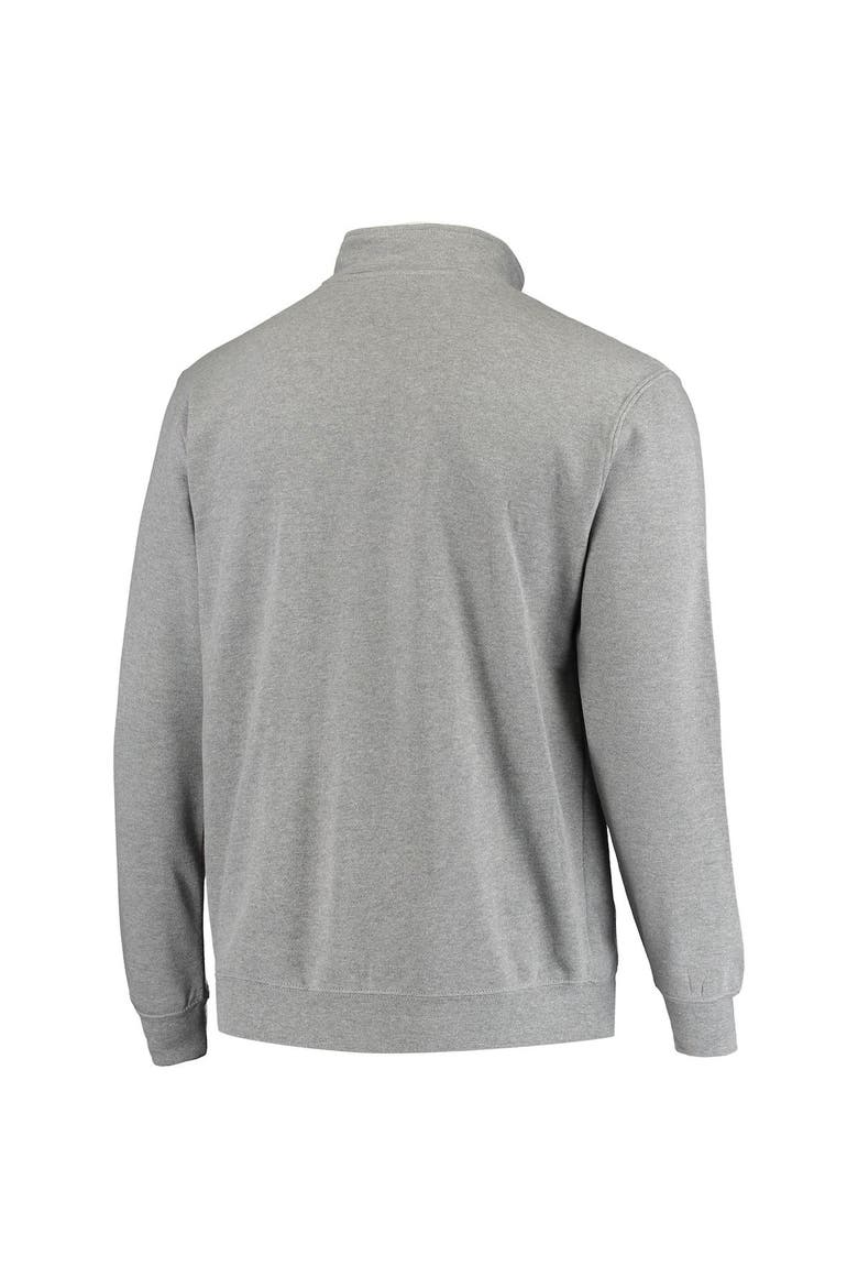 Men's Colosseum Heathered Gray Georgetown Hoyas Tortugas Logo Quarter-Zip Jacket, Alternate, color, Heather Gray