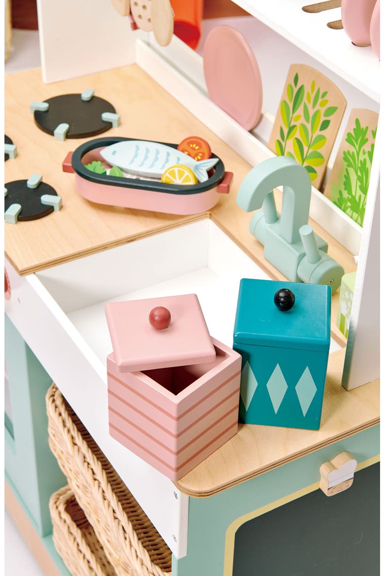Mini Chef Wooden Kitchen Range Playset, Alternate, color, MULTI