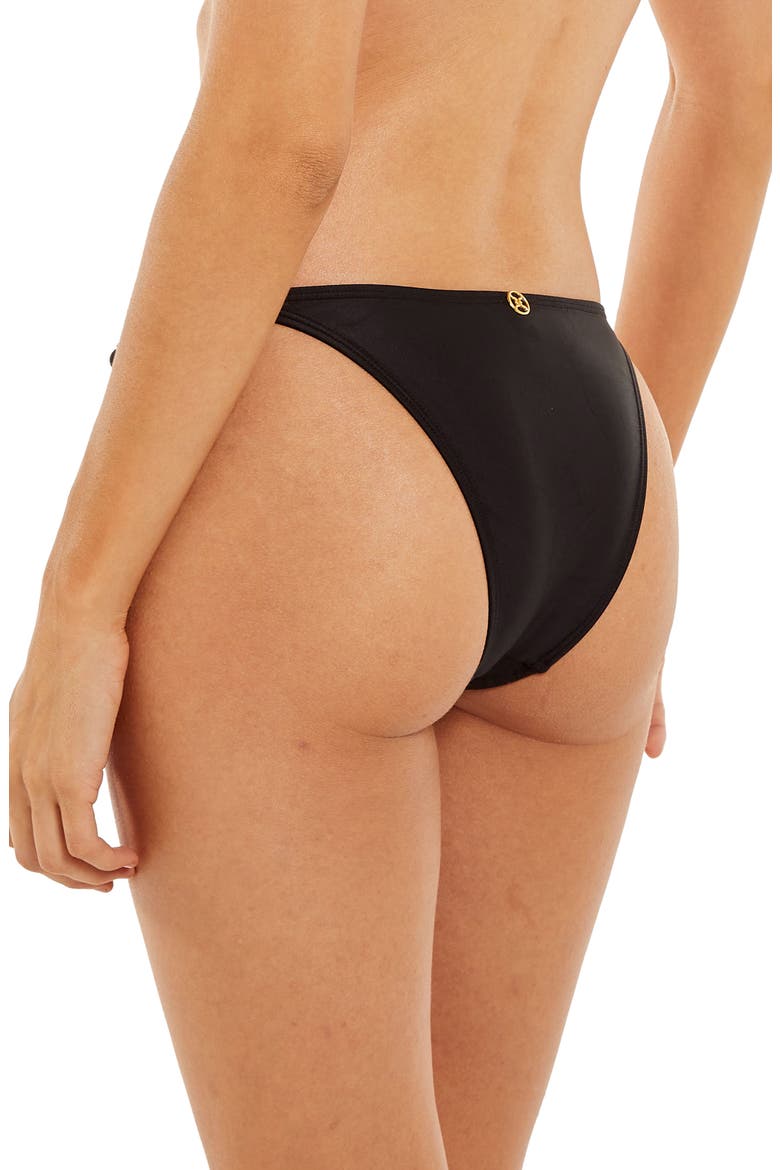 Solid Beads Cheeky Bikini Bottoms, Alternate, color, BLACK