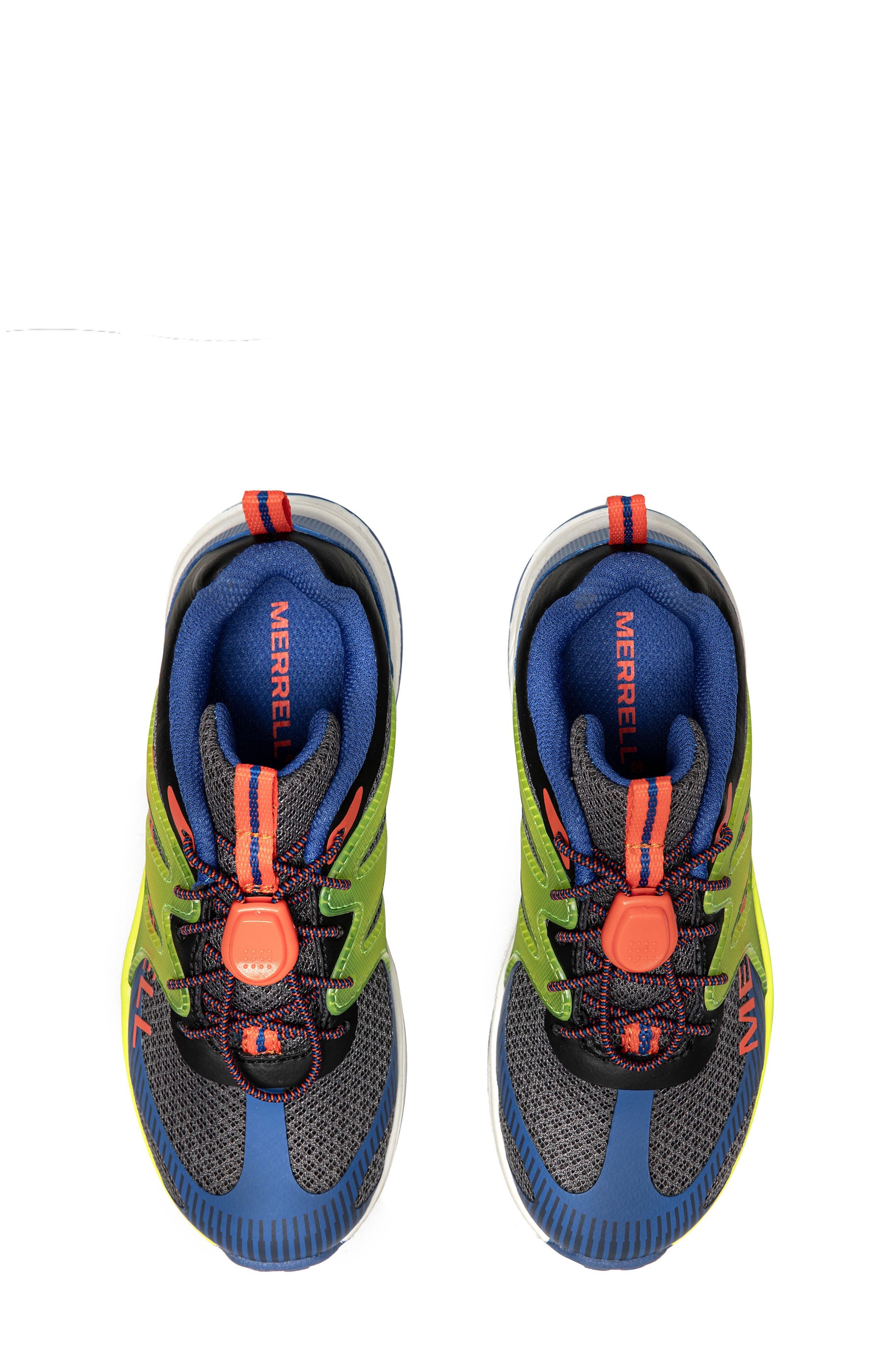 Merrell Kids
 Agility Peak Trail Running Shoe, Alternate, color, Grey/ Blue