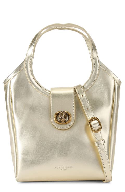 Small Chelsea Metallic Leather Tote