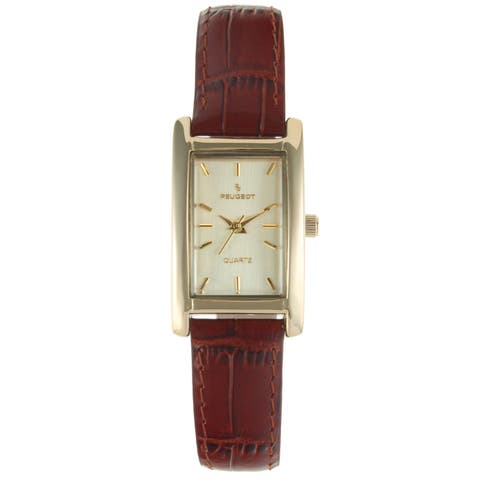 Classic Rectangular Leather Watch- 34x20MM