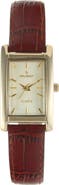 Peugeot Classic Rectangular Leather Watch- 34x20MM