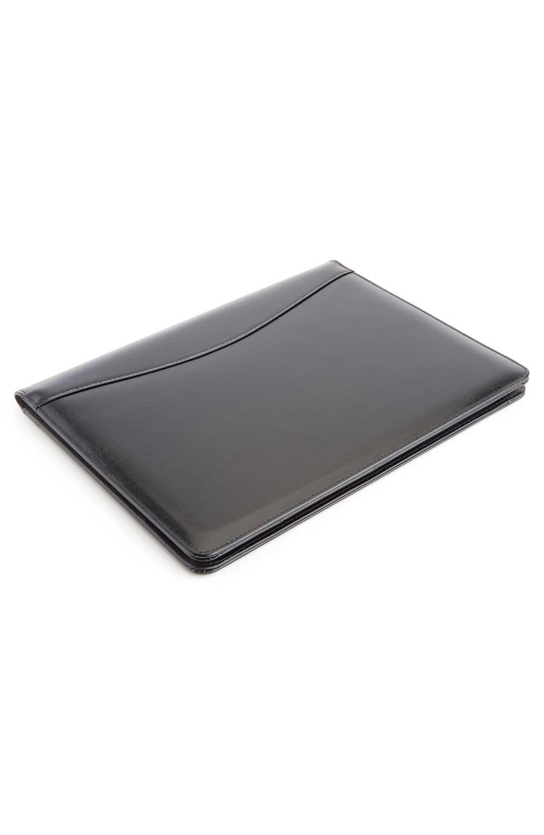 ROYCE New York Leather Writing Portfolio Cover, Alternate, color, Black