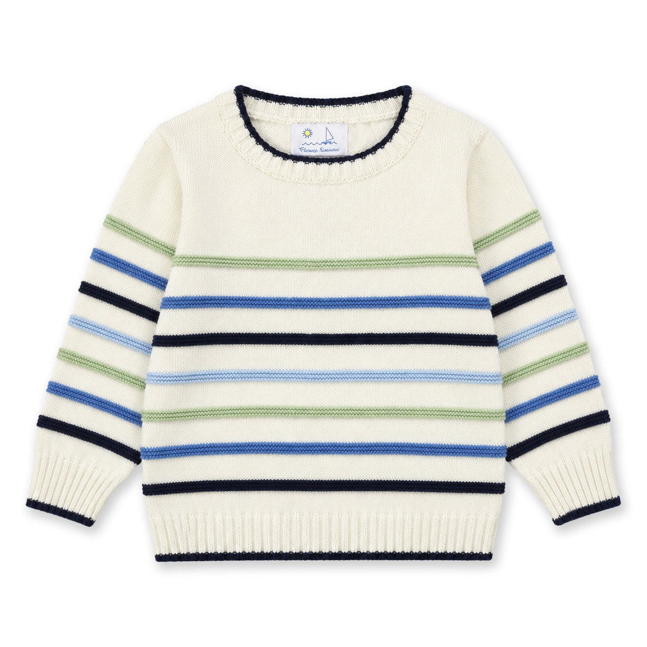 selected Ivory Multi Stripe