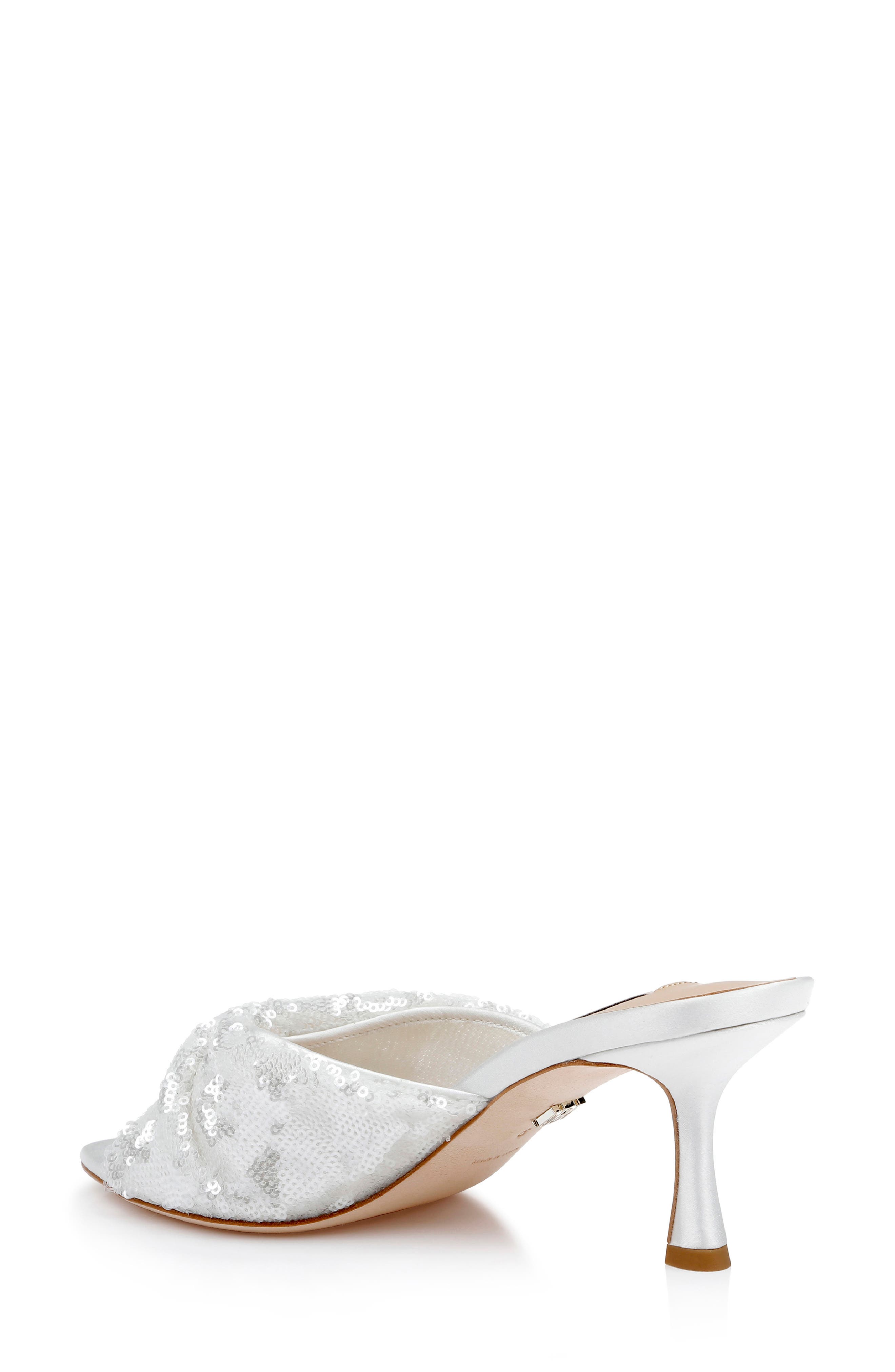 Badgley Mischka Collection Gailea Slide Sandal, Alternate, color, White Sequins