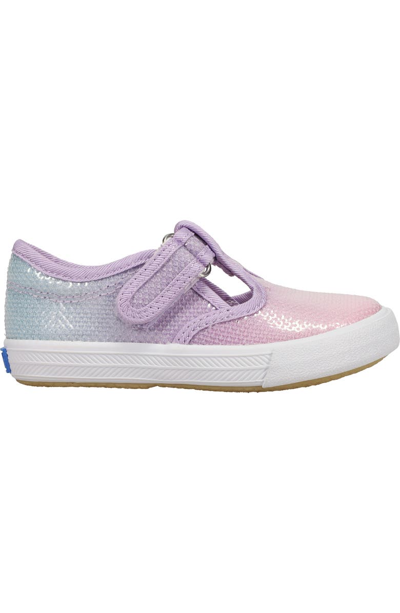 Keds<sup>®</sup> Kids' Daphne Ombré Sequin T-Strap Sneaker, Alternate, color,