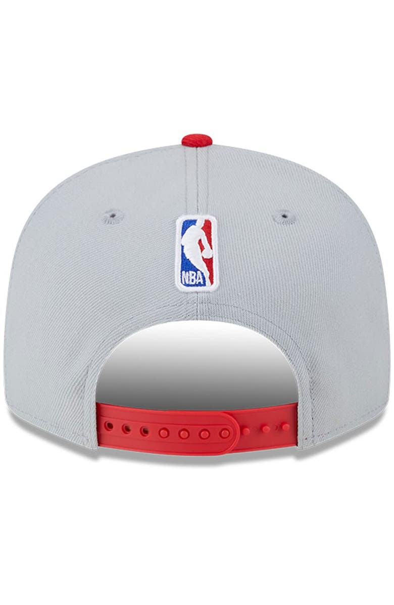 New Era Men's New Era Gray/Red Toronto Raptors Tip-Off Two-Tone 9FIFTY Snapback Hat, Alternate, color, Gray