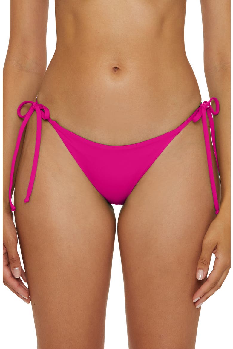 Color Code Side Tie Bikini Bottoms, Main, color, HIBISCUS