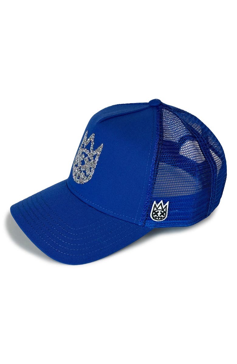 Cult of Individuality Crystal Shimuchan Logo Trucker Hat, Main, color, Blue