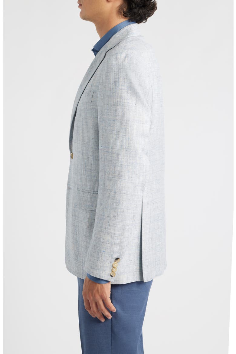 Kei Trim Fit Light Blue Mélange Wool & Silk Blend Sport Coat, Alternate, color, LIGHT BLUE