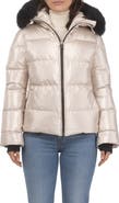 GORSKI Apres-Ski Short Bomber Jacket with Detachable Genuine Shearling Hood Trim