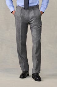 The Black Tux Plaid Wool Suit Pants