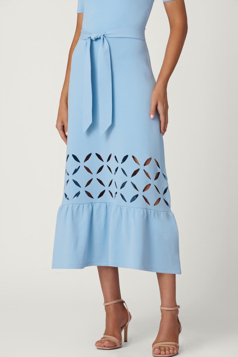 Oakview Knit Pendelton Dress, Alternate, color, Sky Blue